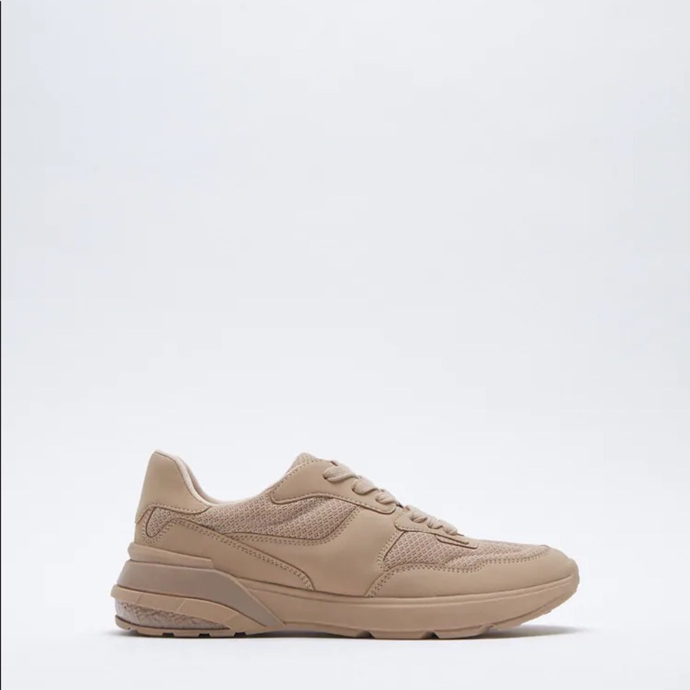 Zara tan sneakers worn once